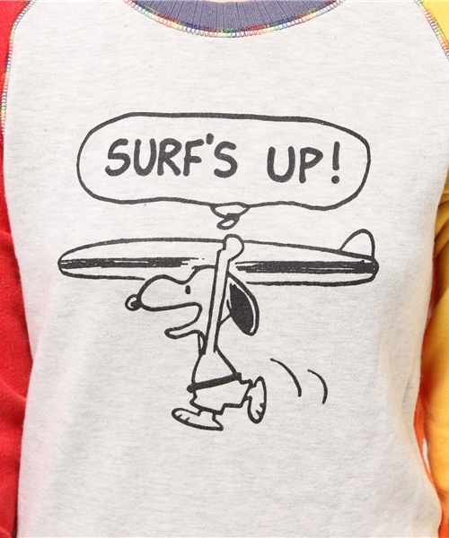 One deux boo（ワンドゥーブー）の「Surf's UPスヌーピートレーナー Ladie's（スウェット・レディース・カラフル・MEDIUM）」の3枚目の写真