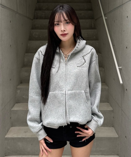 silver spine hoodie（パーカー）｜ZIPPER CLUB（ZIPPER CLUB ジッパー