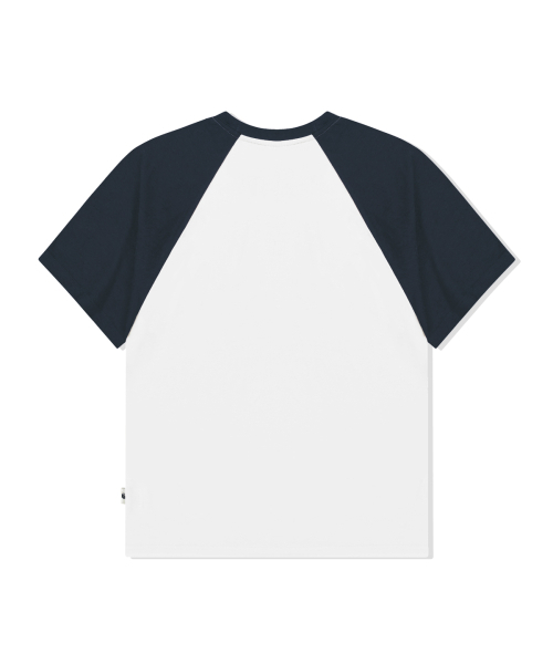 ESCAPEFROM（エスケープフロム）の「スターデニムESCFロゴコラージュプリントラグラン配色半袖ネイビー（Tシャツ/カットソー・レディース・その他・MEDIUM/LARGE）」の3枚目の写真