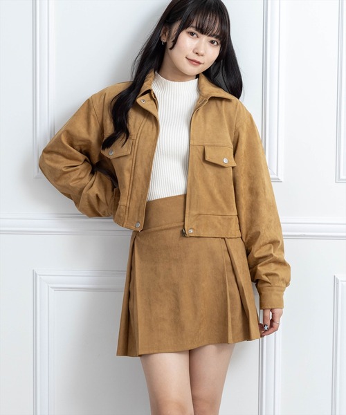 clear（クリア）の「フェイクスエードジャケット［大人 カジュアル 着回し力抜群］≪AW新作≫（ブルゾン・レディース・キャメル/ブラウン・F）」の3枚目の写真