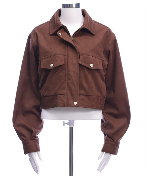 clear（クリア）の「フェイクスエードジャケット［大人 カジュアル 着回し力抜群］≪AW新作≫（ブルゾン・レディース・キャメル/ブラウン・F）」の20枚目の写真