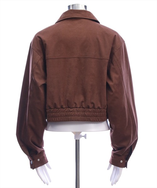 clear（クリア）の「フェイクスエードジャケット［大人 カジュアル 着回し力抜群］≪AW新作≫（ブルゾン・レディース・キャメル/ブラウン・F）」の10枚目の写真