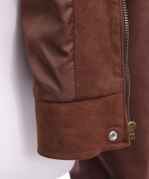 clear（クリア）の「フェイクスエードジャケット［大人 カジュアル 着回し力抜群］≪AW新作≫（ブルゾン・レディース・キャメル/ブラウン・F）」の15枚目の写真