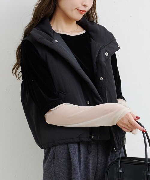 Kastane（カスタネ）の「【一部店舗限定/4色展開】B ナイロン中綿ベスト（ダウンベスト・レディース・アイボリー/カーキ/ブラック/ブラウン・FREE）」の8枚目の写真