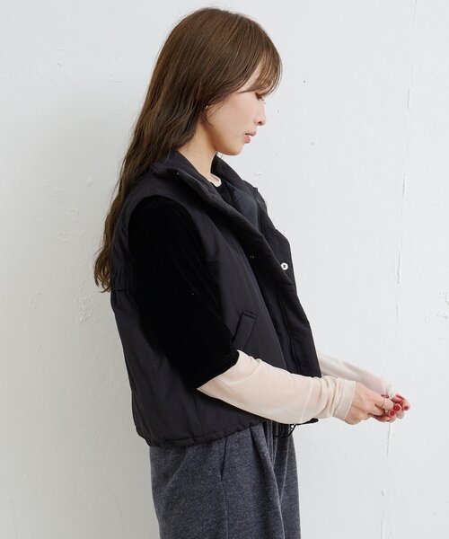 Kastane（カスタネ）の「【一部店舗限定/4色展開】B ナイロン中綿ベスト（ダウンベスト・レディース・アイボリー/カーキ/ブラック/ブラウン・FREE）」の10枚目の写真