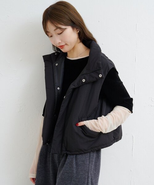 Kastane（カスタネ）の「【一部店舗限定/4色展開】B ナイロン中綿ベスト（ダウンベスト・レディース・アイボリー/カーキ/ブラック/ブラウン・FREE）」の11枚目の写真