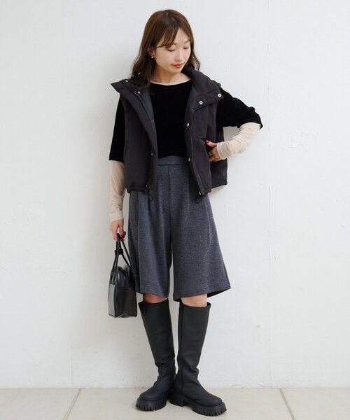 Kastane（カスタネ）の「【一部店舗限定/4色展開】B ナイロン中綿ベスト（ダウンベスト・レディース・アイボリー/カーキ/ブラック/ブラウン・FREE）」の14枚目の写真