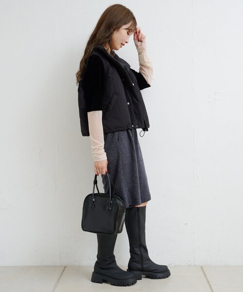 Kastane（カスタネ）の「【一部店舗限定/4色展開】B ナイロン中綿ベスト（ダウンベスト・レディース・アイボリー/カーキ/ブラック/ブラウン・FREE）」の15枚目の写真