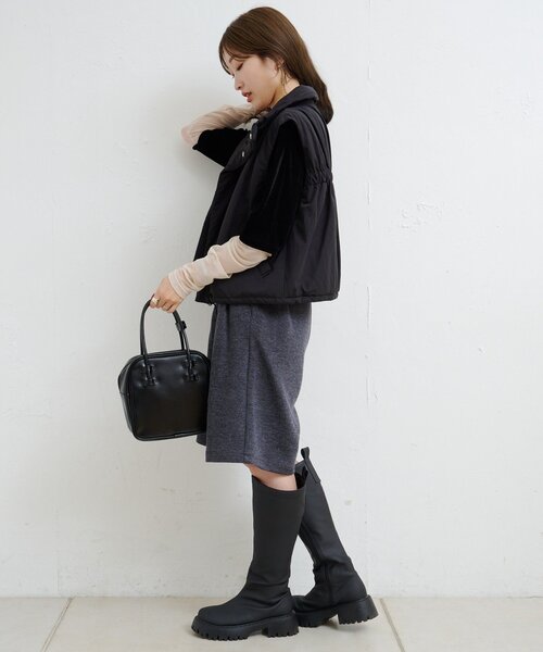 Kastane（カスタネ）の「【一部店舗限定/4色展開】B ナイロン中綿ベスト（ダウンベスト・レディース・アイボリー/カーキ/ブラック/ブラウン・FREE）」の16枚目の写真