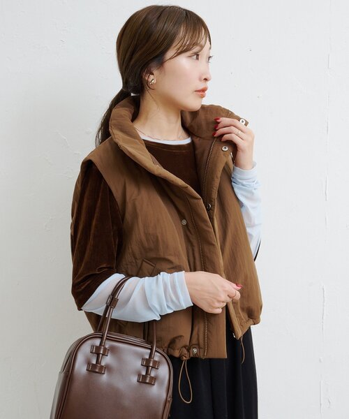 Kastane（カスタネ）の「【一部店舗限定/4色展開】B ナイロン中綿ベスト（ダウンベスト・レディース・アイボリー/カーキ/ブラック/ブラウン・FREE）」の20枚目の写真