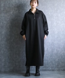 any day（エニーデイ）の「ハーフジップ裏起毛スウェットワンピース（ワンピース）」