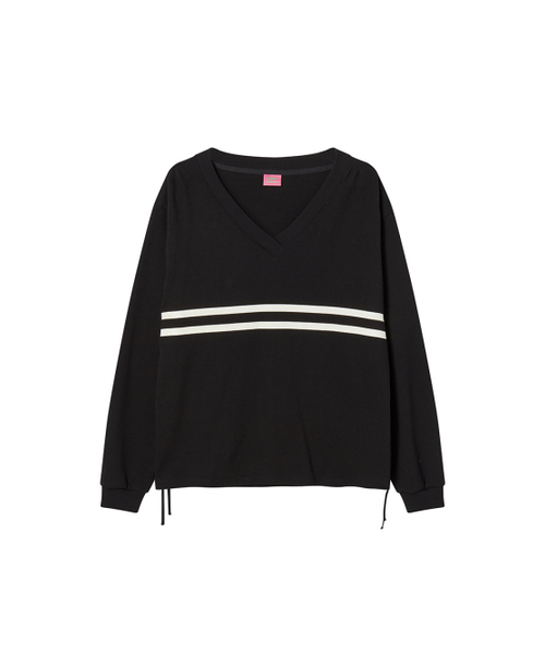 NYXX（エヌワイエックスエックス）の「COZY V-NECK L/S BLACK（Tシャツ/カットソー・レディース・その他・FREE）」の2枚目の写真