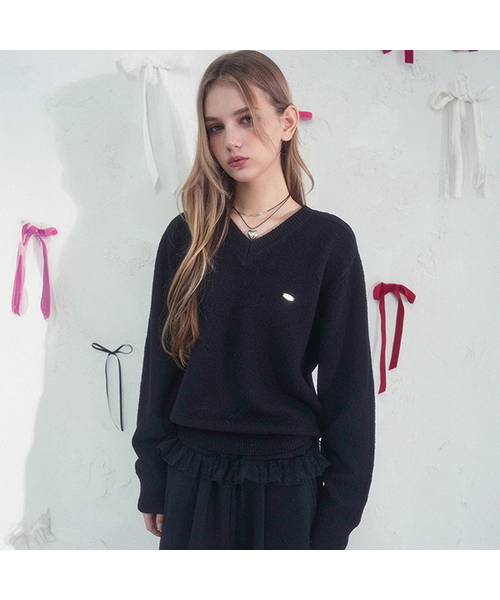 Vivacious(ビバシャス)の「Rive Gauche Knit_4Colors(ニット/セーター・レディース・ベージュ/ピンク/グレー/ブラック・FREE)」の2枚目の写真