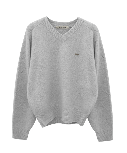 Vivacious(ビバシャス)の「Rive Gauche Knit_4Colors(ニット/セーター・レディース・ベージュ/ピンク/グレー/ブラック・FREE)」の5枚目の写真