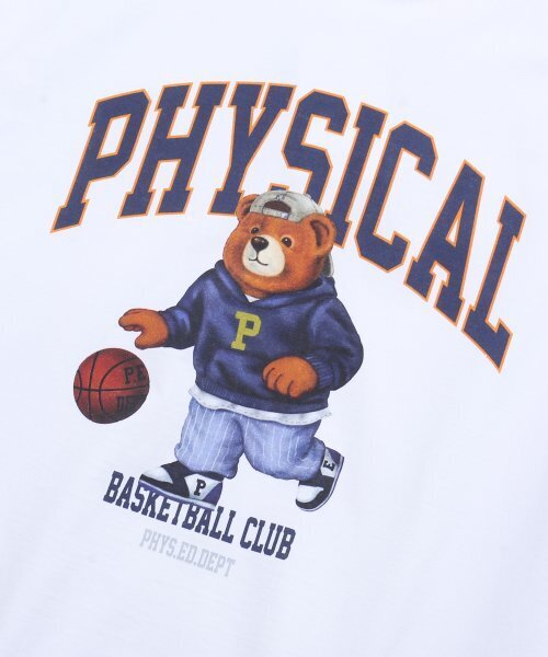 PHYSICAL DEPARTMENT(フィジカル デパートメント)の「ベスキットボールベア 半袖Tシャツ_ホワイト(Tシャツ/カットソー・レディース・その他・MEDIUM/X-LARGE/SMALL/LARGE)」の5枚目の写真