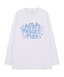 ヘイズレタリングオーバーサイズロングスリーブTシャツ_ホワイト