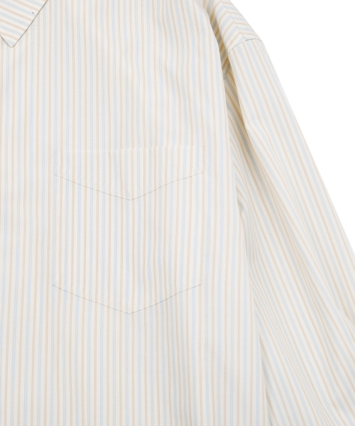 YALE(イェール)の「ルーズフィットマルチストライプシャツ_ベージュ(シャツ/ブラウス・レディース・その他・LARGE/X-LARGE)」の15枚目の写真