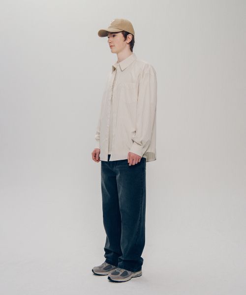 YALE(イェール)の「ルーズフィットマルチストライプシャツ_ベージュ(シャツ/ブラウス・レディース・その他・LARGE/X-LARGE)」の12枚目の写真