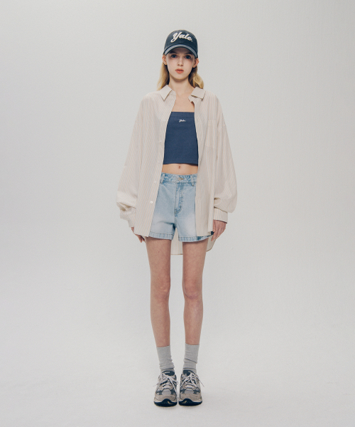 YALE(イェール)の「ルーズフィットマルチストライプシャツ_ベージュ(シャツ/ブラウス・レディース・その他・LARGE/X-LARGE)」の7枚目の写真