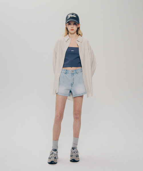 YALE(イェール)の「ルーズフィットマルチストライプシャツ_ベージュ(シャツ/ブラウス・レディース・その他・LARGE/X-LARGE)」の2枚目の写真