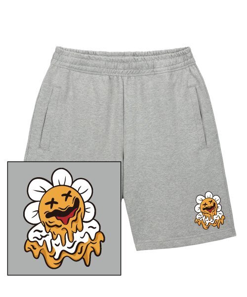TRIPSHION(トリップション)の「MELTING DAISY LOGO スウェットハーフパンツ - グレー(その他パンツ・メンズ・その他・LARGE/MEDIUM/X-LARGE)」の1枚目の写真