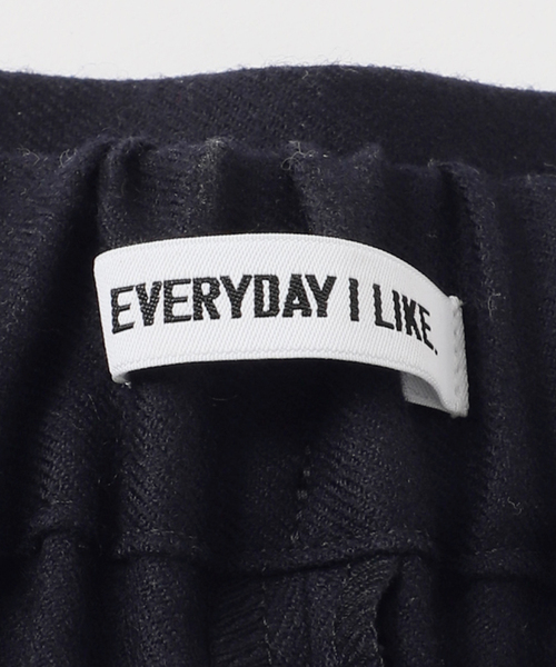 EVERYDAY I LIKE.（エヴリディアイライク）の「*イージーワイドパンツ(フラノ)2（スラックス・レディース・ネイビー・40/38/36）」の16枚目の写真