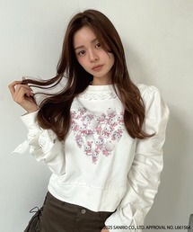 ANGEL【HELLO KITTY】 HEART FRILL SWEAT