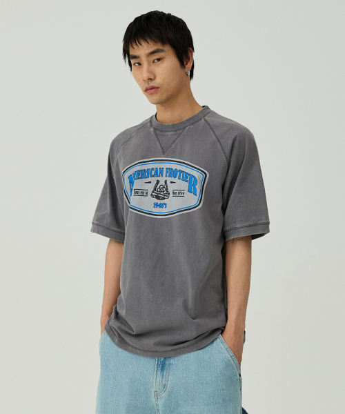 MAGOODGAN(メックウッドガン)の「スウェグバー3587 ラグランピグメントダークグレーセミオーバーフィット半袖Tシャツ(Tシャツ/カットソー・レディース・その他・SMALL/MEDIUM/LARGE/X-LARGE)」の2枚目の写真