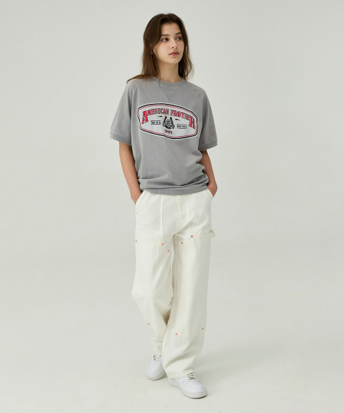 MAGOODGAN(メックウッドガン)の「スウェグバー3587 ラグランピグメントダークグレーセミオーバーフィット半袖Tシャツ(Tシャツ/カットソー・レディース・その他・SMALL/MEDIUM/LARGE/X-LARGE)」の6枚目の写真