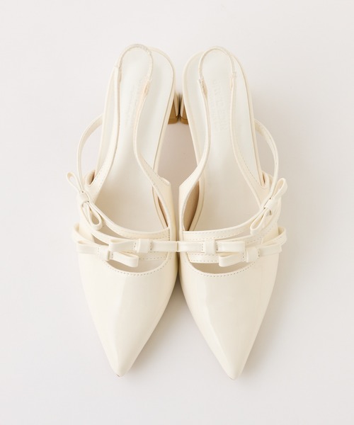 one after another NICE CLAUP(ワンアフターアナザーナイスクラップ)の「リボンミュールサンダル(サンダル・レディース・アイボリー/ライトピンク/ブラック・M/S/L)」の10枚目の写真