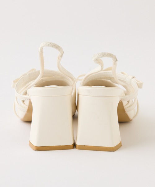 one after another NICE CLAUP(ワンアフターアナザーナイスクラップ)の「リボンミュールサンダル(サンダル・レディース・アイボリー/ライトピンク/ブラック・M/S/L)」の12枚目の写真