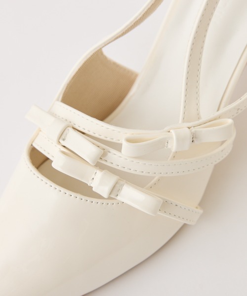 one after another NICE CLAUP(ワンアフターアナザーナイスクラップ)の「リボンミュールサンダル(サンダル・レディース・アイボリー/ライトピンク/ブラック・M/S/L)」の15枚目の写真