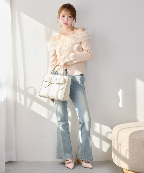 one after another NICE CLAUP(ワンアフターアナザーナイスクラップ)の「リボンミュールバックストラップパンプス(パンプス・レディース・アイボリー/ライトピンク/ブラック・M/S/L)」の22枚目の写真