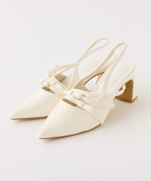 one after another NICE CLAUP(ワンアフターアナザーナイスクラップ)の「リボンミュールバックストラップパンプス(パンプス・レディース・アイボリー/ライトピンク/ブラック・M/S/L)」の20枚目の写真