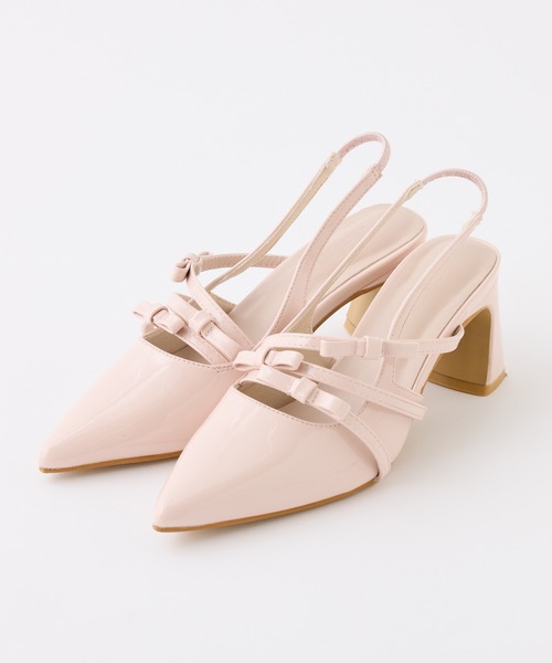 one after another NICE CLAUP(ワンアフターアナザーナイスクラップ)の「リボンミュールバックストラップパンプス(パンプス・レディース・アイボリー/ライトピンク/ブラック・M/S/L)」の21枚目の写真