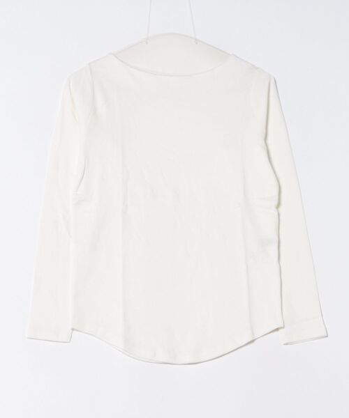 LARU(ラルー)の「コットンフライスボートネックロングスリーブシャツ(Tシャツ/カットソー・レディース・カーキ/パープル系その他/グレー系その他/ブラック/ホワイト/杢グレー/チャコールグレー/グレー系その他2・L/M)」の15枚目の写真