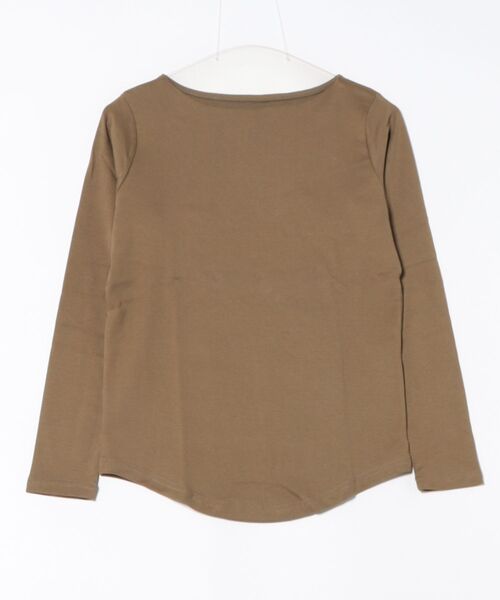 LARU(ラルー)の「コットンフライスボートネックロングスリーブシャツ(Tシャツ/カットソー・レディース・カーキ/パープル系その他/グレー系その他/ブラック/ホワイト/杢グレー/チャコールグレー/グレー系その他2・L/M)」の21枚目の写真
