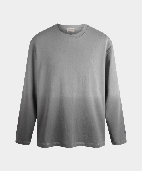 BIRBANTE(ビルバンテ)の「グラデーションロングスリーブTシャツ - グレー(Tシャツ/カットソー・メンズ・グレー・SMALL/MEDIUM/LARGE/X-LARGE)」の1枚目の写真