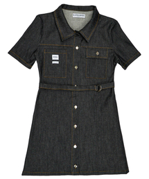 KATHARSIS（カタルシス）の「デイリーデニムミニワンピース黒デニム _S M（ワンピース）」