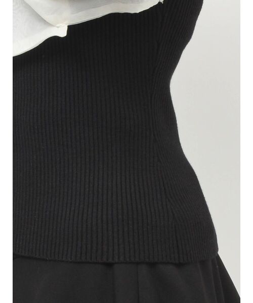 RESEXXY（リゼクシー）の「フロントリボンリブニットトップス（ニット/セーター・レディース・オレンジ/ブラック/アイボリー・FREE）」の11枚目の写真