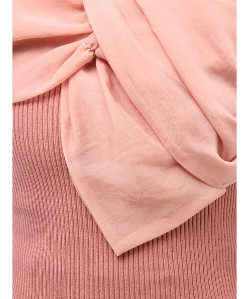 RESEXXY（リゼクシー）の「フロントリボンリブニットトップス（ニット/セーター・レディース・オレンジ/ブラック/アイボリー・FREE）」の15枚目の写真