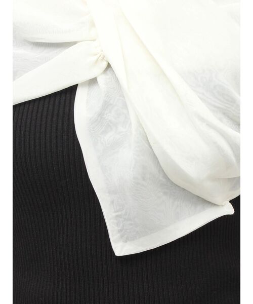 RESEXXY（リゼクシー）の「フロントリボンリブニットトップス（ニット/セーター・レディース・オレンジ/ブラック/アイボリー・FREE）」の16枚目の写真