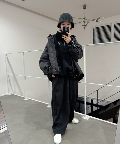 CFT.(シフト)の「CFT.ロゴハーフスウェット(スウェット・レディース・ブラウン/ブラック×ホワイト/ブラック×ブラック・FREE)」の19枚目の写真