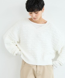 BARNYARDSTORM | BARNYARDSTORM / Vネックポコポコニット / ハンドウォッシャブル(ニット/セーター)