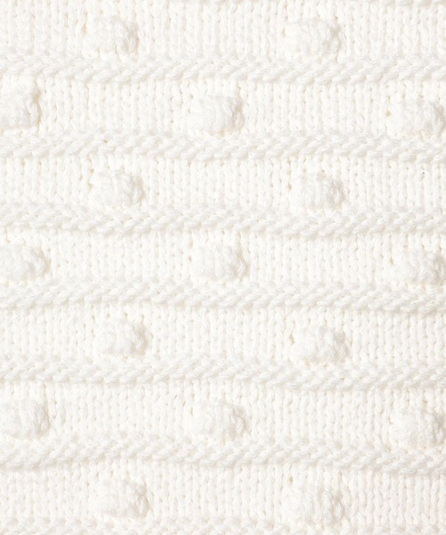 BARNYARDSTORM（バンヤードストーム）の「BARNYARDSTORM / Vネックポコポコニット / ハンドウォッシャブル（ニット/セーター・レディース・グリーン/ホワイト・FREE）」の18枚目の写真