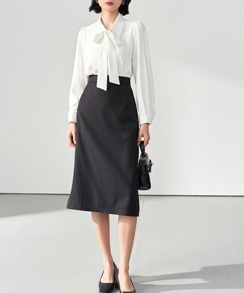 Flugge(フラッジー)の「ビッグリボンブラウス(シャツ/ブラウス・レディース・ブルー/ホワイト・MEDIUM/LARGE)」の7枚目の写真