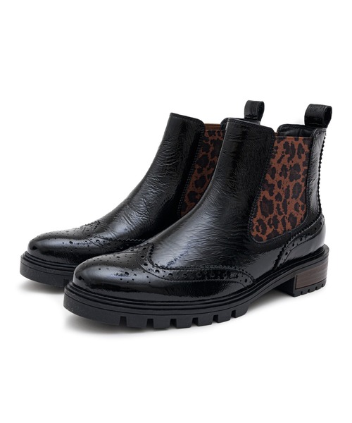 ara（アラ）の「ara/ [12-29514] TULSA Black×Leopard（ブーツ・レディース・ブラック系その他・6/4/5/5.5/4.5/3.5）」の2枚目の写真