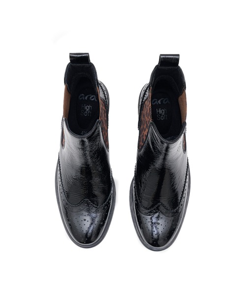 ara（アラ）の「ara/ [12-29514] TULSA Black×Leopard（ブーツ・レディース・ブラック系その他・6/4/5/5.5/4.5/3.5）」の5枚目の写真