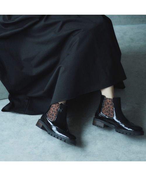 ara（アラ）の「ara/ [12-29514] TULSA Black×Leopard（ブーツ・レディース・ブラック系その他・6/4/5/5.5/4.5/3.5）」の7枚目の写真
