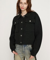 FRONT BUTTON KNIT C/D フロントボタン ニット カーディガン 冬服 春服